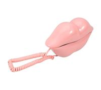 MUSISALY Téléphone Décoratif Filaire Forme De Lèvres Rouges Téléphone Vintage Pour Décoration De Bureau Et Fêtes Conception Élégante Et Pratique Léger Et Compact Pour Usage