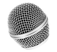 MUSISALY Tête de Microphone en Métal Argenté Bonnette Anti-vent, Protection Anti-collision Élégante pour Accessoires de Microphone Professionnels