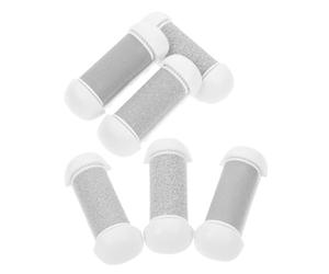 MUSISALY Têtes de rouleau de rechange pour râpe à pieds 6pcs en ABS Emery pour talons et soleils, accessoires pour pédicure pour soin des callosités