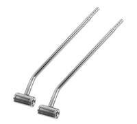 MUSISALY Tiges de Gonflage des Pneus en Acier Lot de 2 Embouts Cannelés et Poignée Ergonomique pour Voitures et Motos, Raccord Étanche pour Pompe à Air Haute Pression