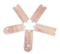 MUSISALY Toise Murale en Bois pour Garçon et Filles Étoiles, Règle de Croissance Murale Précise, Décoration Chambre Garçon et Filles, Tableau Mural Hauteur Évolutif pour Suivi Taille