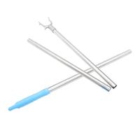 MUSISALY Tringle à Vêtements Longue Portée Acier Inoxydable avec Crochet U Perche Pratique pour Accrocher et Décrocher Les Vêtements Support Polyvalent pour Placard et Étagère