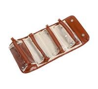MUSISALY Trousse de Maquillage Marron Grosse Capacité, Design Suspendu, Compartiments Détachables, Étanche, Portable et Élégante Maison Routines Quotidiennes