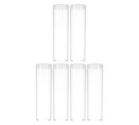MUSISALY Tubes de Rangement Transparents en Abs Portable et Polyvalent Lot de 6 Tubes Ronds Couvercle Étanche pour Pièces de Monnaie pour Collection et Voyage