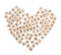 MUSISALY Tuiles en Bois Numérotées et Symboles 0-9 Plus 6 Signes, 100 Pièces, Jouets Éducatifs Montessori pour Apprentissage Mathématique, Motricité Fine et Activités Manuelles la Maison