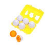 MUSISALY Œuf Torsadé en Plastique Assorti pour Garçon et Filles - Jeu Éducatif D’éveil aux Couleurs et Formes - Ensemble de 6 Œufs pour Apprentissage et Tri - Activité Style Aléatoire