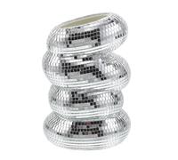 MUSISALY Vase à Fleurs en Spirale Miroir Argenté 1 Tige en Plastique Incassable Décoration Disco Moderne pour Table Basse, Fête et Salle de Bain, Jardinière Décorative Élégante et