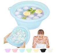Musiwanna Bol de bain à glace pour visage - Bol en silicone pliable pour le visage - Bol en silicone pour bain de glace - Bac à glaçons intégré pour un usage domestique ou en voyage