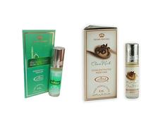 Musk Al Madinah & Choco Musk Concentrated Perfume Oil Pack of 2 | Long-Lasting Alcohol-Free Attar for Men & Women | 6ml Each Roll-On