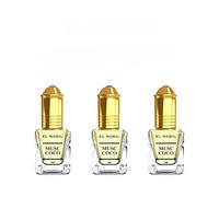 Musk Coco 3x 5ml Extrait de Parfum sans alcool,Huile Parfumée pour HOMMES & FEMMES