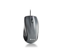 MUSK : Souris laser filaire 1200 dpi avec connexion USB. 2 boutons + Scroll. Ambidextre. Plug and Play. Couleur grise.