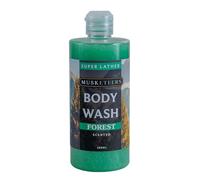 Musketeers - Gel douche revitalisant pour homme et femme - Enrichi en vitamine E et huile d'argan - Gel douche nourrissant et hydratant - Propre et frais - Parfum forêt - 500 ml