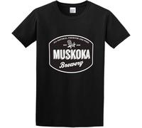 Muskoka Brewery Beer Clothing O Neck Men T-Shirt Manches Courtes(3X-Large)