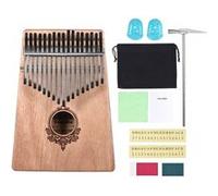 Accessoire Claviers et Pianos Docooler Muslady 17 touches Kalimba Pouce Piano Mbira Bois d'acajou Avec Sac de transport Autocollants Tuning Hammer Chiffon de nettoyage Décrochage des