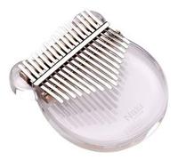 Muslady 17 touches Transparent Kalimba Pouce Piano Acrylique Matériel Mignon En Forme de Chat avec Sac de Transport Notes de Musique Autocollants