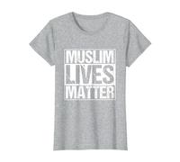 Muslim Lives Matter Islam Islamique Religion Prier T-Shirt, Femme, Gris Chiné, L