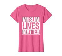 Muslim Lives Matter Islam Islamique Religion Prier T-Shirt, Femme, Rose Chiné, L