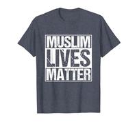 Muslim Lives Matter Islam Islamique Religion Prier T-Shirt, Homme, Bleu Chiné, 5XL