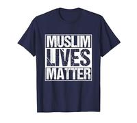Muslim Lives Matter Islam Islamique Religion Prier T-Shirt, Homme, Bleu Marine, L