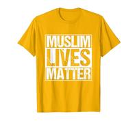 Muslim Lives Matter Islam Islamique Religion Prier T-Shirt, Homme, Doré Vif, L