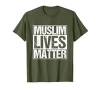 Muslim Lives Matter Islam Islamique Religion Prier T-Shirt, Homme, Olive, L