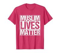 Muslim Lives Matter Islam Islamique Religion Prier T-Shirt, Homme, Rouge Chiné, XXL