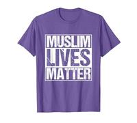 Muslim Lives Matter Islam Islamique Religion Prier T-Shirt, Homme, Violet Chiné, L
