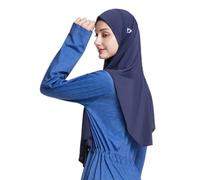 Muslim Women Hijab Scarf, Lightweight Breathable Chiffon, Soft Comfortable for Daily Use, Easy to Wear(Blue)