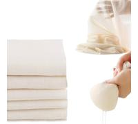 Muslin Cloths Reusable for Straining, Pure Cotton Cheesecloth, Soft Square Cheese Clothes Weave Fabric Filter for Cooking, Baking (5 Pcs,45 x 45 cm Food Strainer Cloth)
