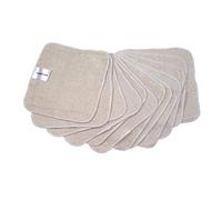 MuslinZ 12PK Essuie Bambou Coton Terry Wipes 20x20 cms Face Cloth Lavable Baby Wipes (Unbleached)...