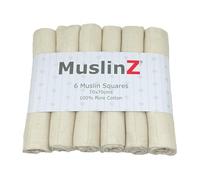 MuslinZ, Lot de 6 langes en mousseline pour bébé, bavoirs carrés en mousseline de soie, taille L, 70 x 70 cm, pour garçon, fille, options unisexes - Coton - Absorbants et respirants - Chiffons