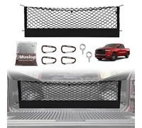 Muslogy Filet de rangement pour lit de camion compatible avec Dodge Ram 1500 2019-2025 - Accessoires de rangement de lit - Filet de rangement pour pick-up - Style enveloppe - Avec mousquetons robustes