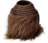 MUSLONG Coupes de Fausse Fourrure Shaggy, Pièces de Fourrure Duveteuse - Idéales pour l'Artisanat, la Couture, la Décoration - Rouleau de Tissu Garniture Peluche, 5 x 150 cm (Marron Foncé)