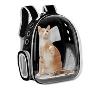 MUSM Sac À Main for Chat De Compagnie, Sac À Dos for Animaux De Compagnie Spatial, Sac À Dos Transparent Et Respirant, Sac À Dos De Voyage en Plein Air for Chiot(Black Without Cover)