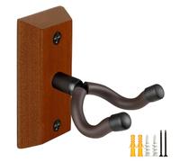 MUSO Guitar Wall Mount, Sapele Wood Guitar Hanger, U-Shaped Guitar Wall Hanger Mount, Guitar Holder Hook Stand Wall Mount Guitar Accessories For Acoustic, Electric Guitar, Banjo, Bass, Ukulele