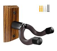 MUSO Guitar Wall Mount, Zebra Wood Guitar Hanger, U-Shaped Guitar Wall Hanger Mount, Guitar Holder Hook Stand Wall Mount Guitar Accessories For Acoustic, Electric Guitar, Banjo, Bass, Ukulele