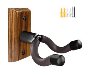 MUSO Guitar Wall Mount, Zebra Wood Guitar Hanger, U-Shaped Guitar Wall Hanger Mount, Guitar Holder Hook Stand Wall Mount Guitar Accessories For Acoustic, Electric Guitar, Banjo, Bass, Ukulele