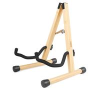 MUSO Support de guitare pliable en A, facile à assembler et portable, pour basse, ukulélé, banjo, violoncelle, mandoline, support solide, durable (bambou)