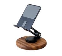 muso wood Acacia Support de téléphone portable rotatif à 360° pour bureau