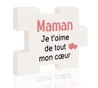 musoeica Fête des Mères Cadeau Maman, Plaque Décorative en Forme de Puzzle, Idée Cadeau pour Maman Anniversaires Original Cadeaux Fete des Meres St Valentin Femme Cadeaux Noel Mère