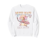 Mussel Beach Surf Club Vintage Bikini Bottom Scene Cartoon Sweatshirt