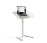 MUSSO AnyDesk D7 Table de Lit PC Portable, Bureau Mobile Réglable en Hauteur (75-108cm), Pupitre Pliable Inclinable 0-90°, Support Ergonomique pour Télétravail, Canapé & Lit (Blanc, Une pièce)