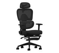 MUSSO E600SE Chaise de bureau ergonomique réglable à 3 niveaux avec accoudoirs et appuie-tête réglables en 3D avec repose-pieds, conçu pour les femmes et les adolescents, protection de la colonne