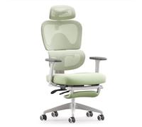 MUSSO E600SE Chaise de Bureau Ergonomique, Soutien Lombaire réglable sur 3 Niveaux, accoudoir et Appui-tête 3D réglables avec Repose-Pieds, conçue sur Mesure pour Les Femmes pour protéger la Colonne