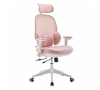 MUSSO T30 Chaise de bureau pivotante ergonomique pour enfant - Support lombaire 3D - Profondeur d'assise - Accoudoirs 2D - Appuie-tête - Pivote à 45° - Housse en maille - Pour école, chambre d'enfant