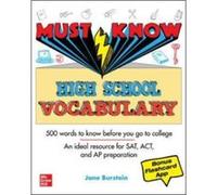 Must Know High School Vocabulary by Jane R. Burstein Jane R. Burstein (Auteur)