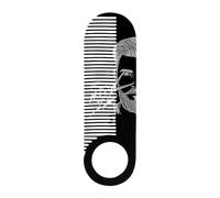 Mustache Comb, Beard Grooming Tool, Fine Tooth Brush, Ergonomic Grip Handle, Double-Sided Design, Made of Wear-Resistant Stainless Steel Material, 4.02x1.26x0.08in