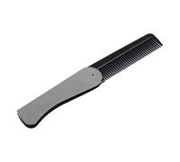 Mustache Comb - Pocket Grooming Tool | Stainless Steel Styling with Folding Design, Beard Accessory with Travel Use, Compact Facial Hair Comb with Grooming Aid for Husbands and Dad