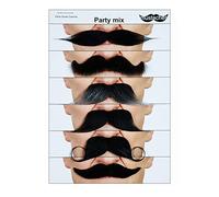 Mustaches Auto-Adhésives Fausses Moustaches, Nouveauté, Faux Cheveux Faciaux Value Pack (6pcs.)