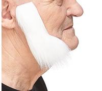 Mustaches Auto-Adhésives, Nouveauté, Fausse Mutton Chops Rouflaquettes, Blanche Couleur